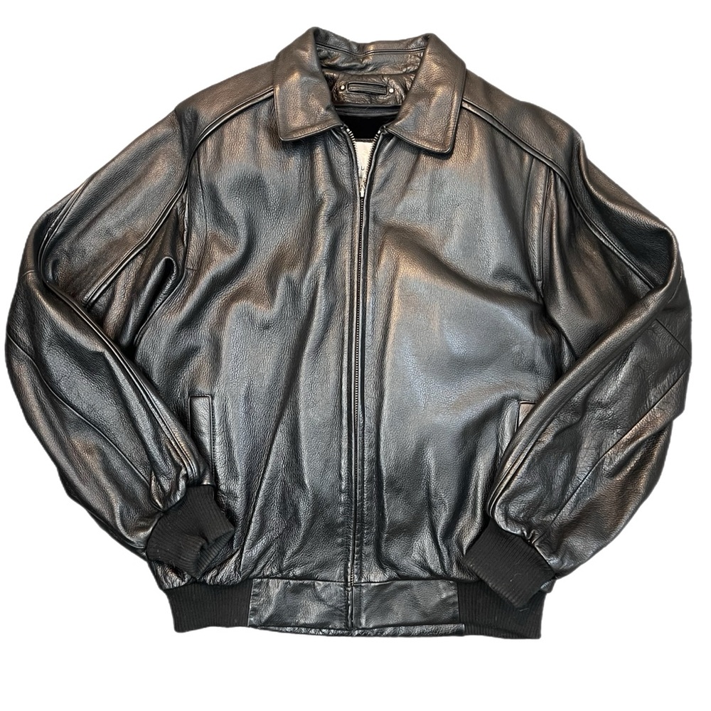 Vintage Wilson’s leather bomber jacket coat black